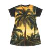 PalapaVibez Green Palm T-Shirt Dress