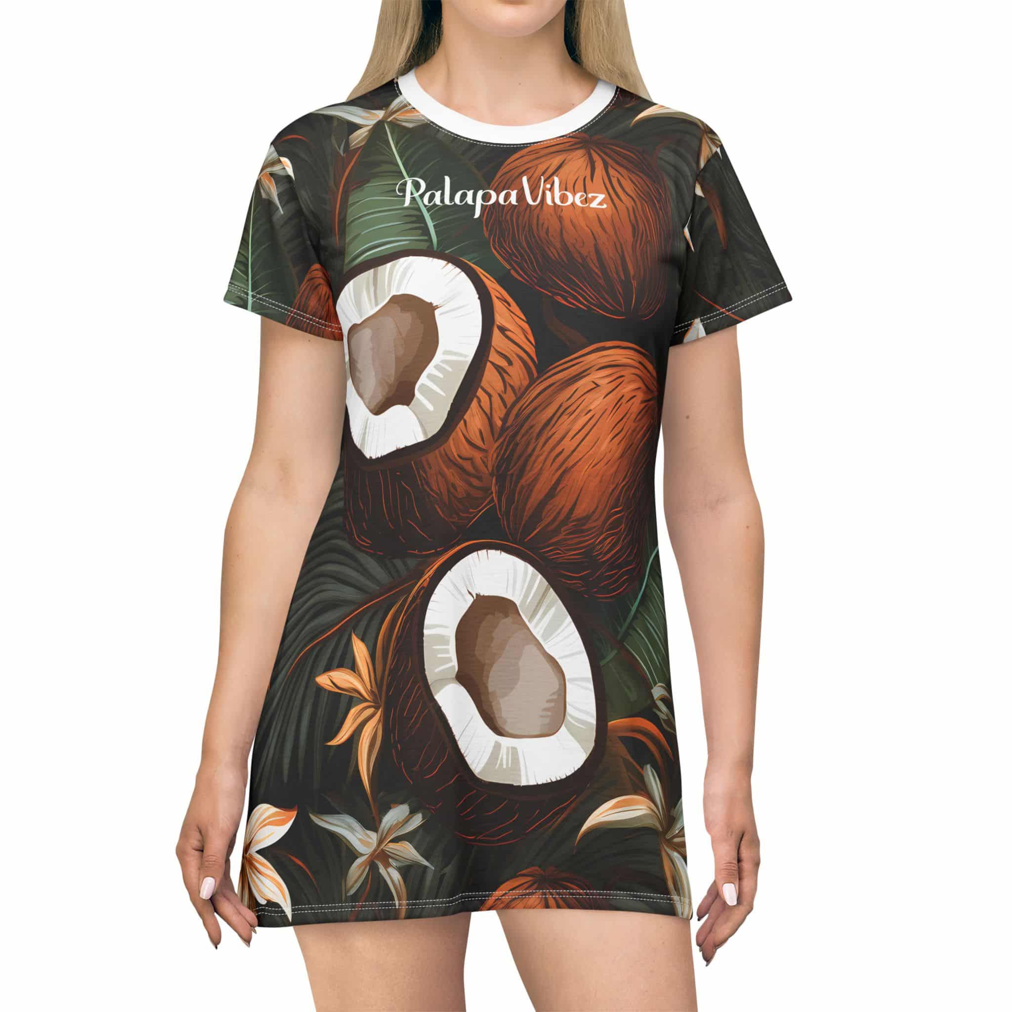 PalapaVibez Coconut T-Shirt Dress