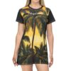 PalapaVibez Green Palm T-Shirt Dress