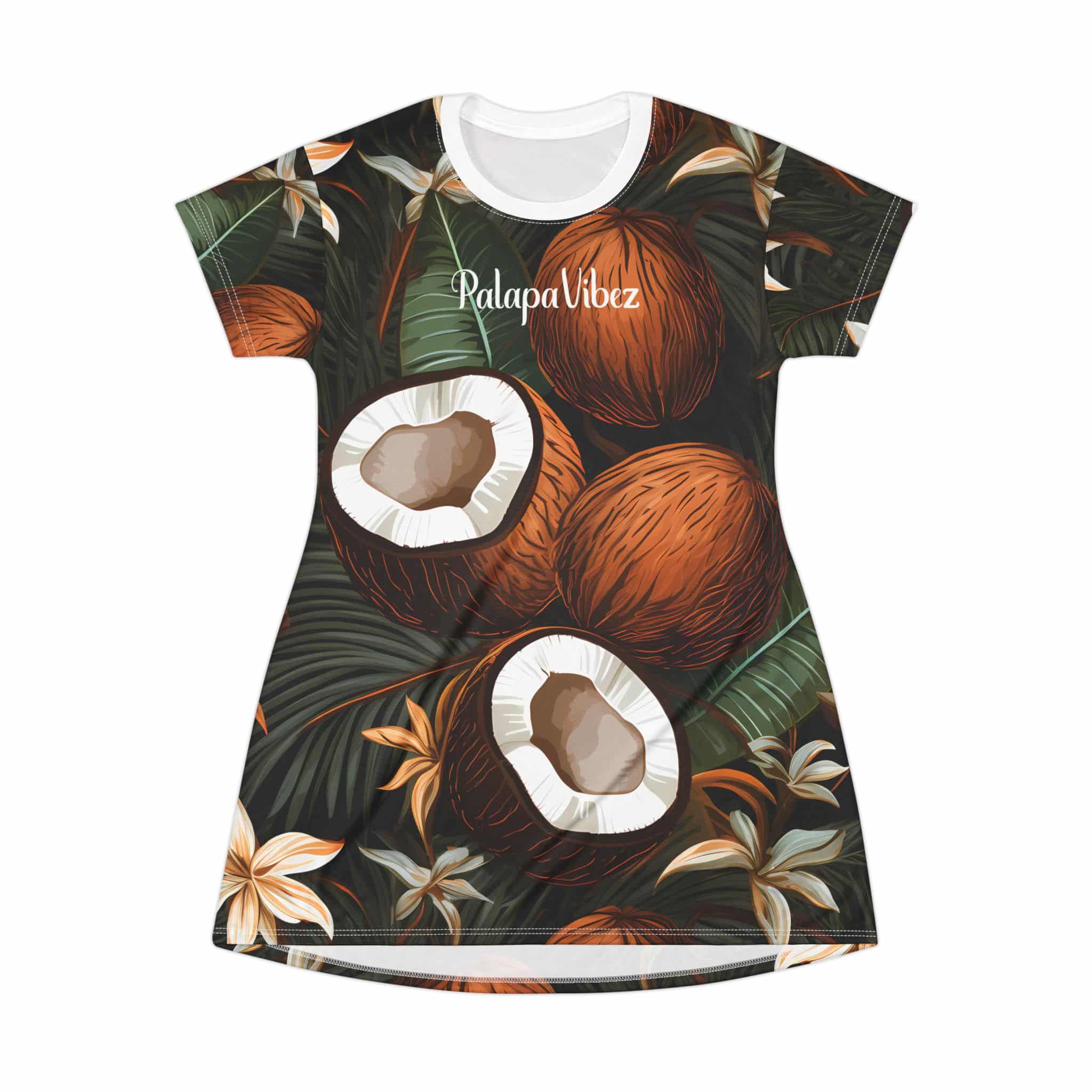 PalapaVibez Coconut T-Shirt Dress