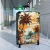 PalapaVibez Brown Palm Tree's Suitcase