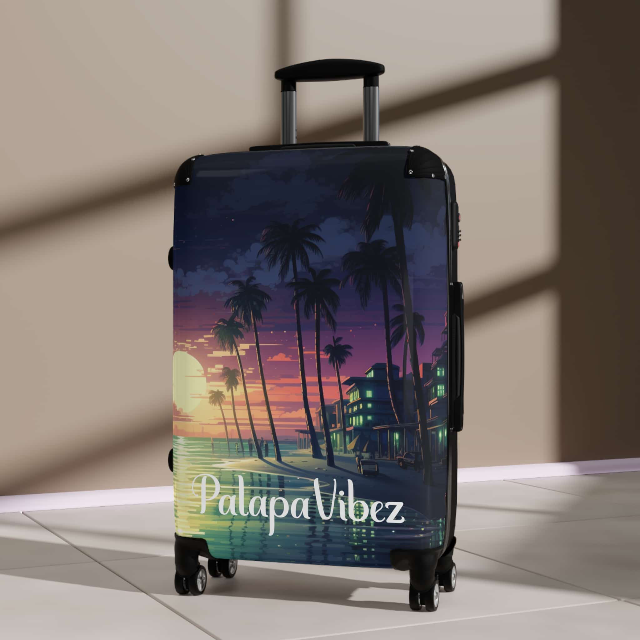 PalapaVibez Pixel Sunset Vibe Suitcase