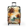PalapaVibez Brown Palm Tree's Suitcase