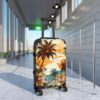 PalapaVibez Brown Palm Tree's Suitcase