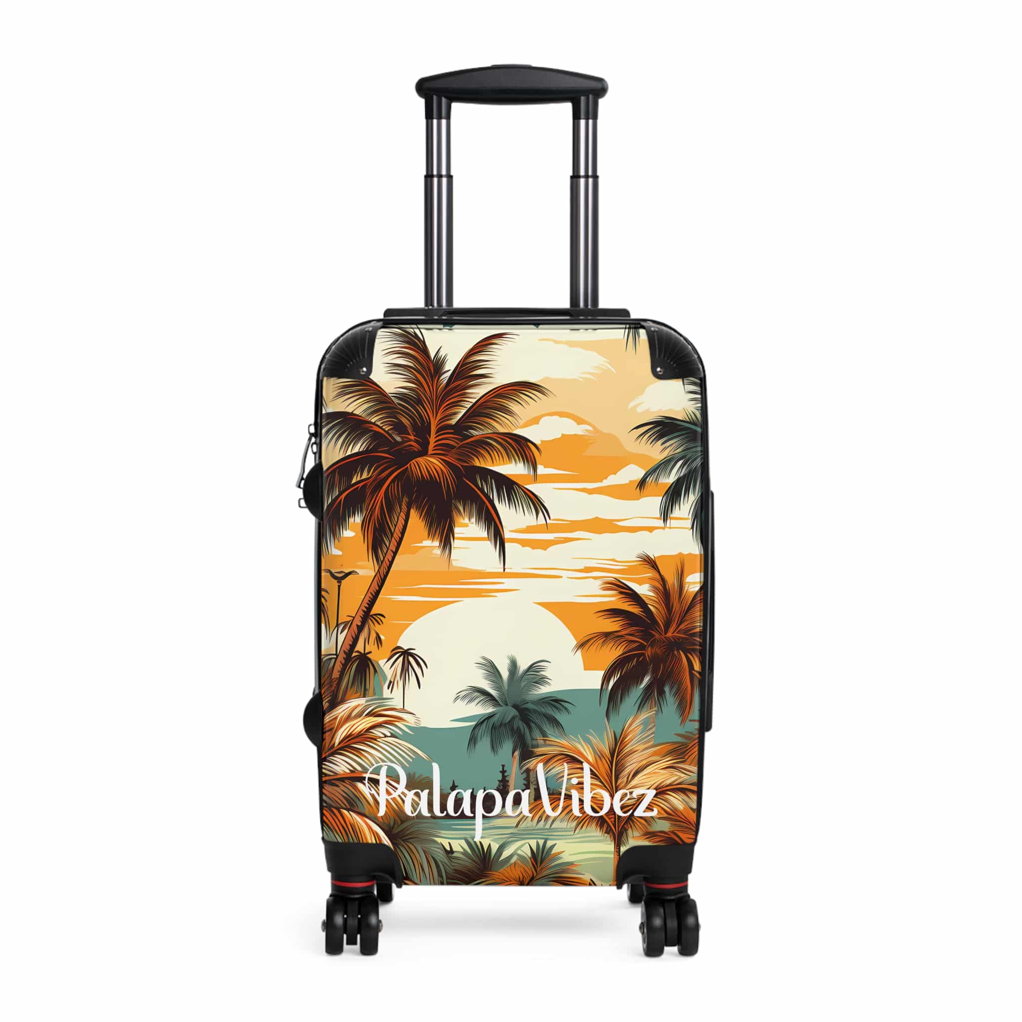PalapaVibez Brown Palm Tree's Suitcase