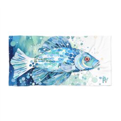 PalapaVibez Blue Fish Beach Towel