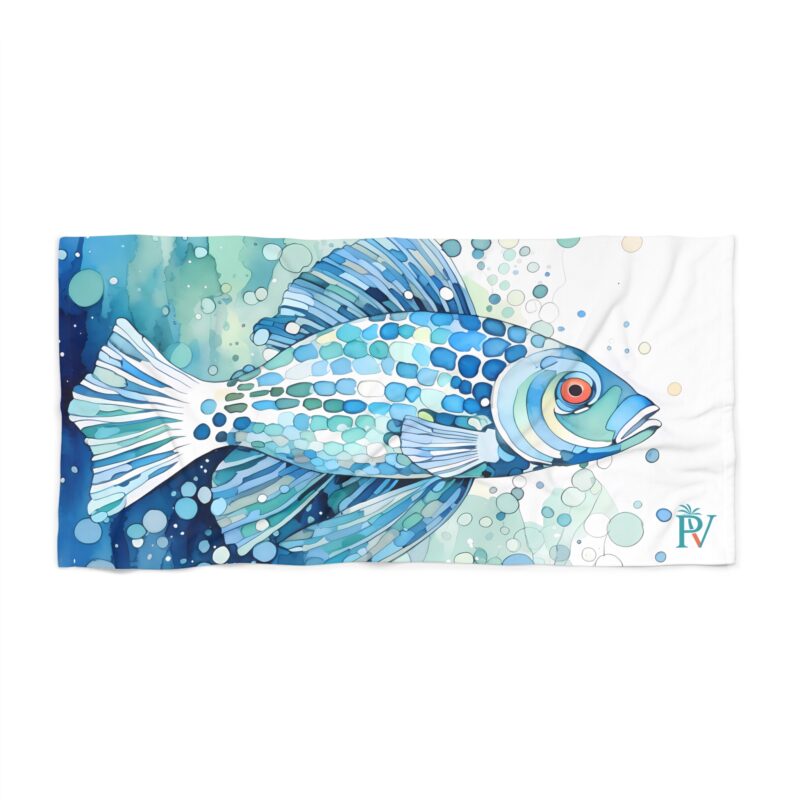 PalapaVibez Blue Fish Beach Towel