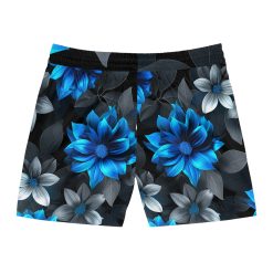 PalapaVibez Vibrant Blue Flower Swim Shorts