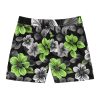 PalapaVibez Vibrant Green Flower Swim Shorts