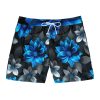 PalapaVibez Vibrant Blue Flower Swim Shorts
