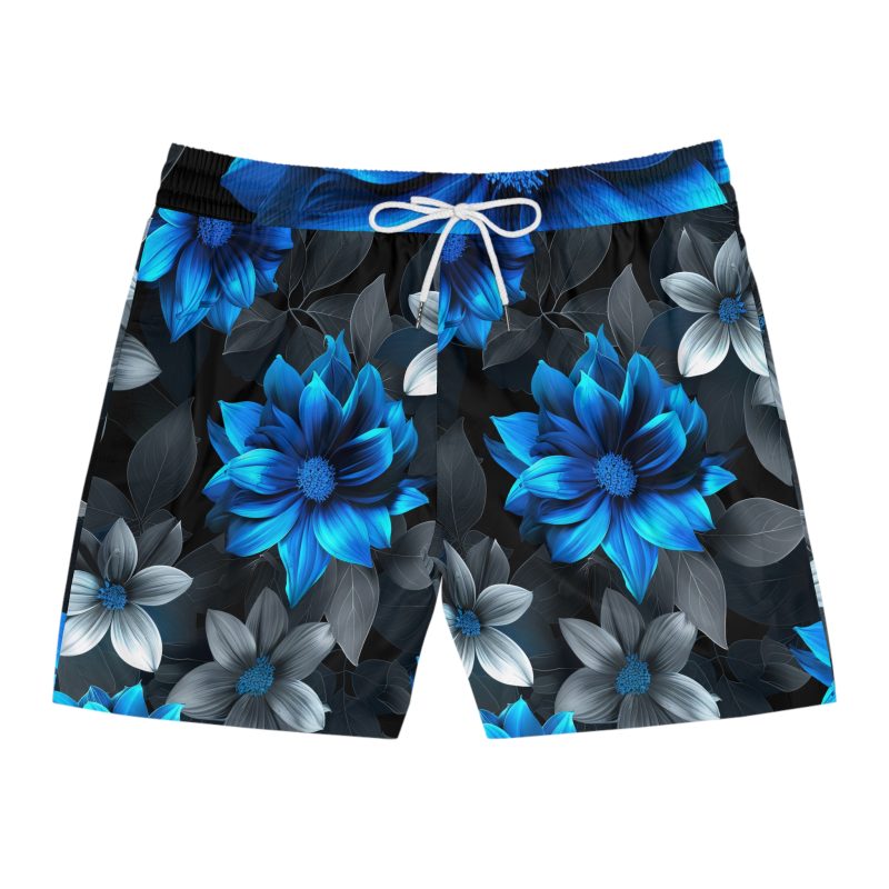 PalapaVibez Vibrant Blue Flower Swim Shorts
