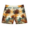 PalapaVibez Brown Palm Tree's Swim Shorts