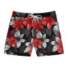 PalapaVibez Red Flower Swim Shorts